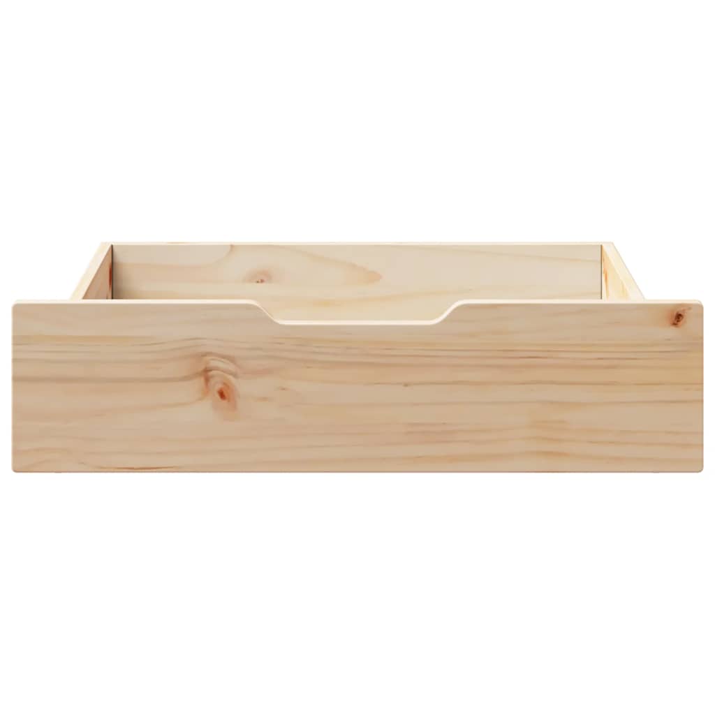 Ladice ispod kreveta s kotačima 2 kom 75x55x17 cm od borovine