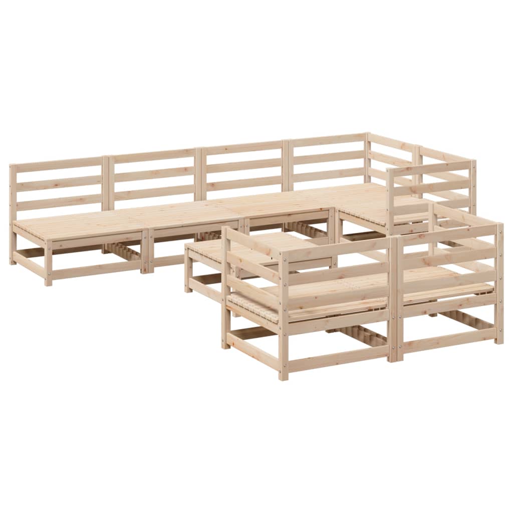 8-dijelni set vrtnih sofa od masivne borovine