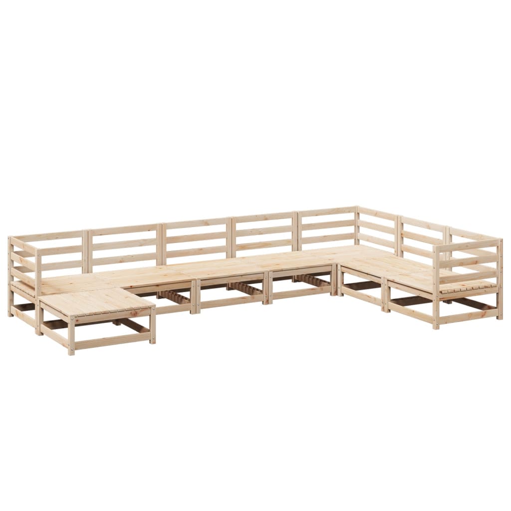 8-dijelni set vrtnih sofa od masivne borovine