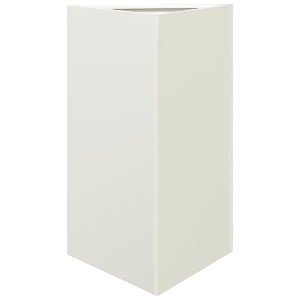 Vrtna sadilica bijela trokutasta 50x43x75 cm čelična