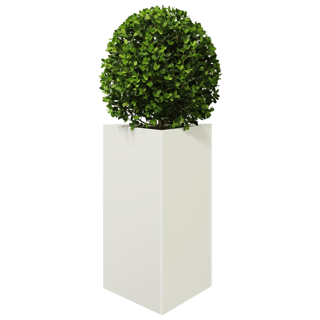 Vrtna sadilica bijela trokutasta 50x43x75 cm čelična