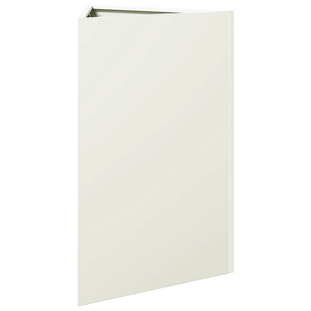 Vrtna sadilica bijela trokutasta 50x43x75 cm čelična
