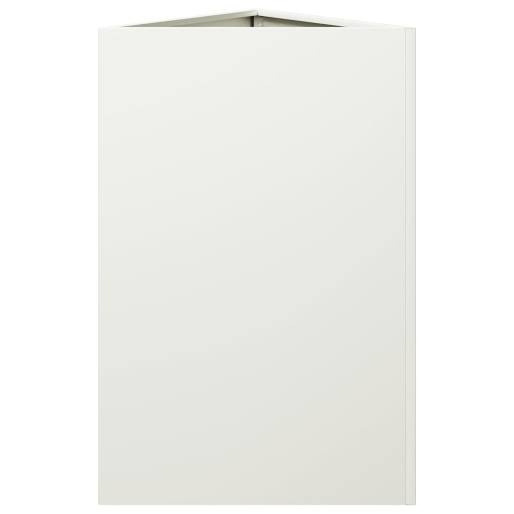 Vrtna sadilica bijela trokutasta 50x43x75 cm čelična