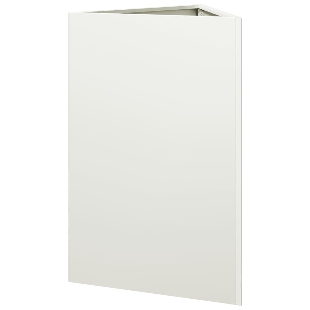 Vrtna sadilica bijela trokutasta 50x43x75 cm čelična