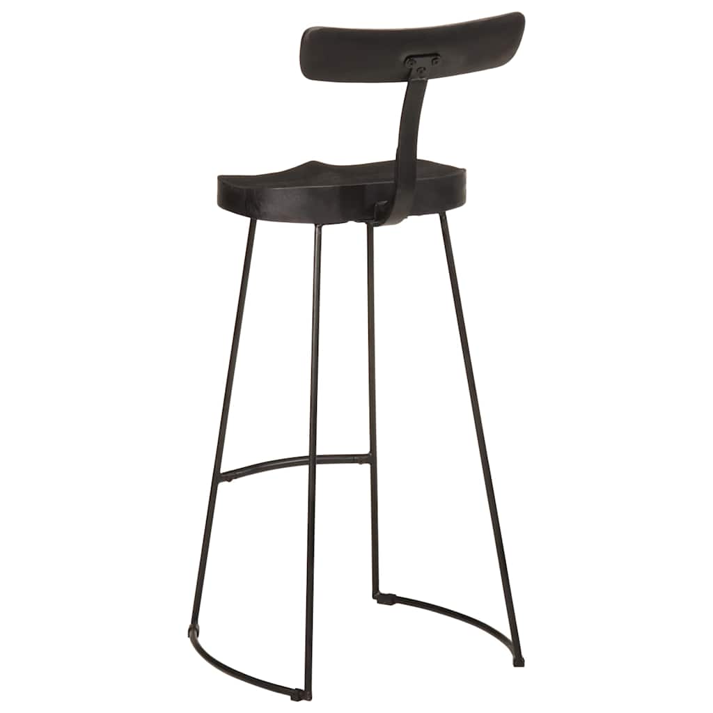 Barske stolice 2 kom. Crne 49x43x103 cm Masivno drvo boje manga