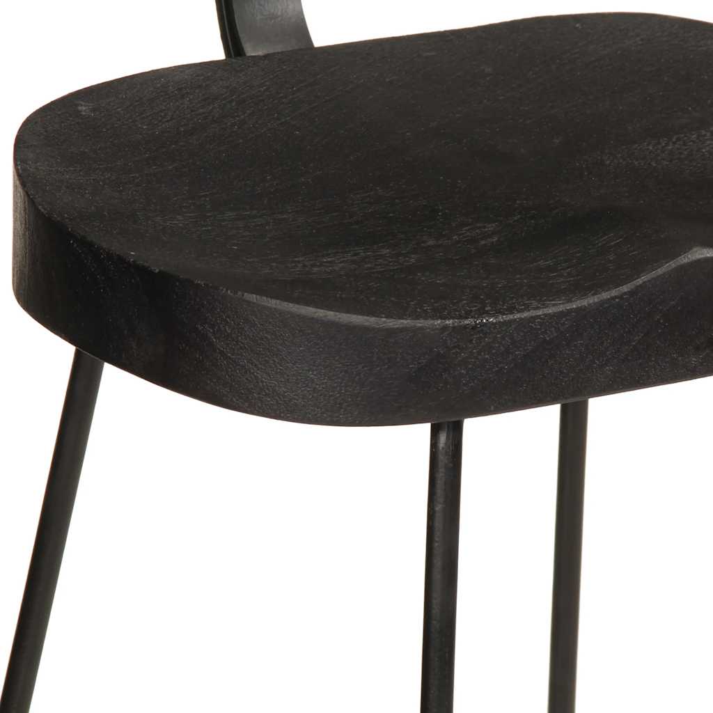 Barske stolice 2 kom. Crne 49x43x103 cm Masivno drvo boje manga