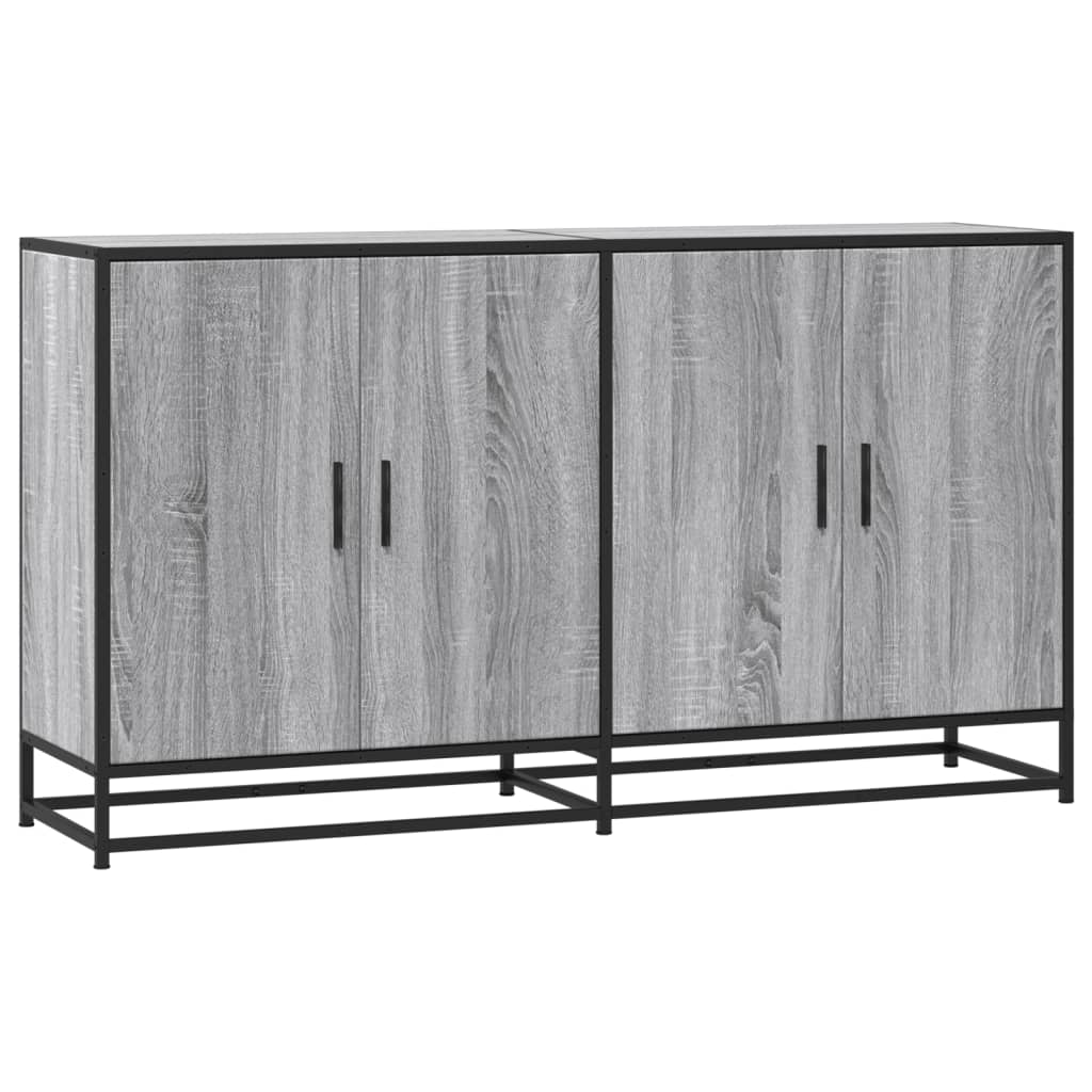 Komoda Siva Sonoma 134x35x76 cm Konstruirano drvo