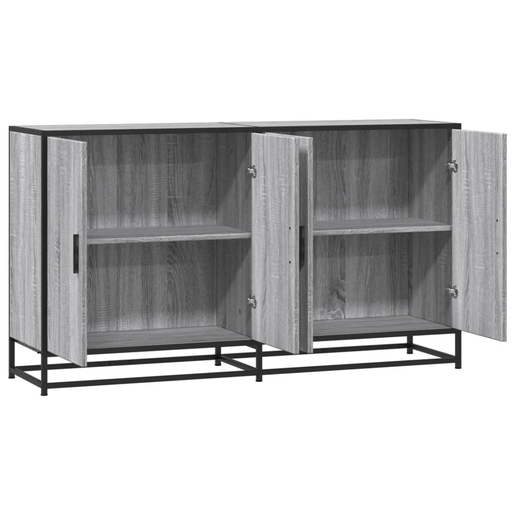 Komoda Siva Sonoma 134x35x76 cm Konstruirano drvo