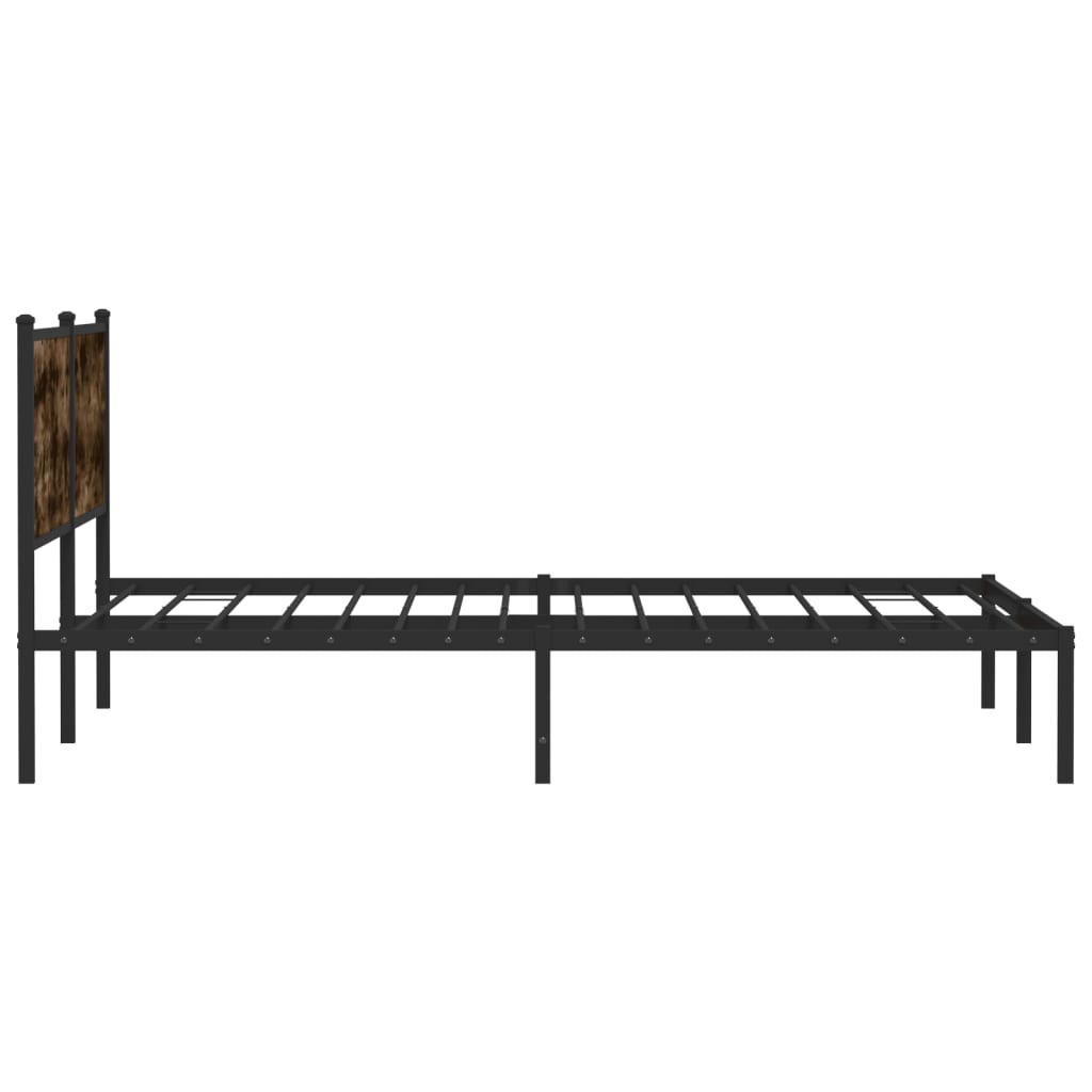 Metalni okvir kreveta bez madraca boja hrasta 200x200 cm