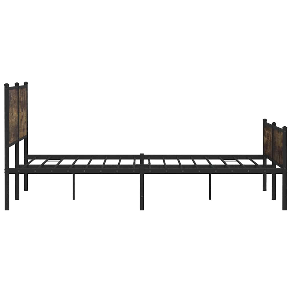 Metalni okvir kreveta bez madraca boja hrasta 200x200 cm