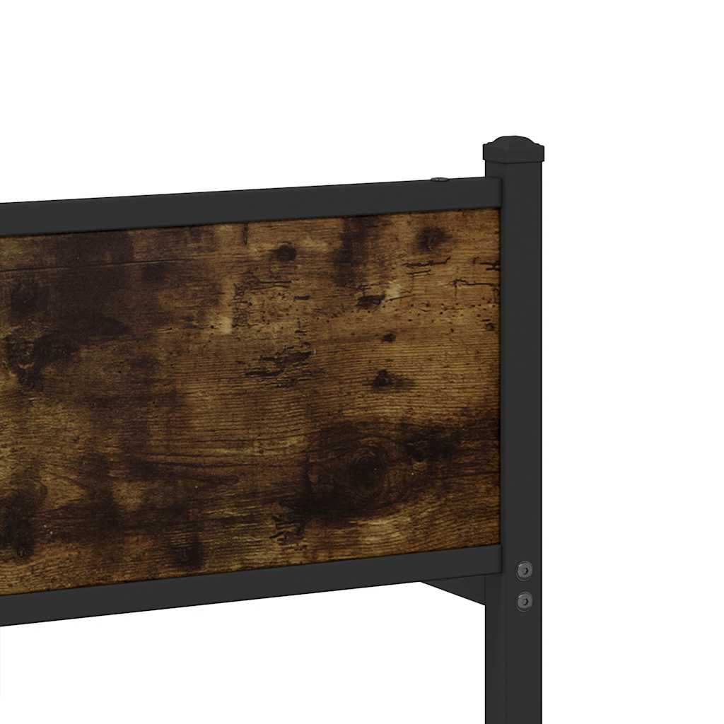Metalni okvir kreveta bez madraca boja hrasta 200x200 cm