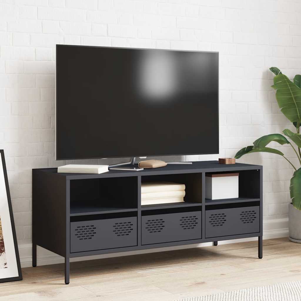 TV ormarić antracit 101,5 x 39 x 43,5 cm hladno valjani čelik
