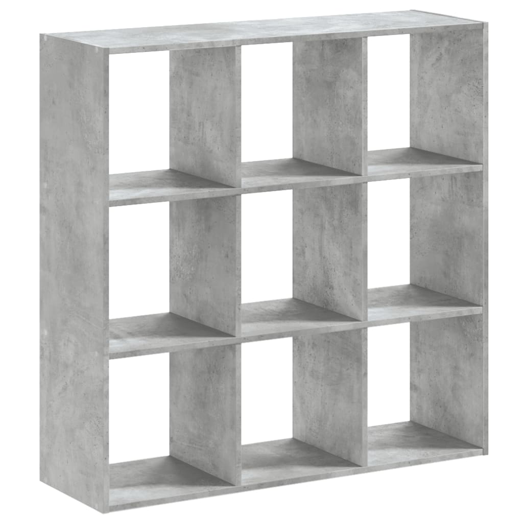 Regal za knjige boja betona 102x32x102 cm konstruirano drvo