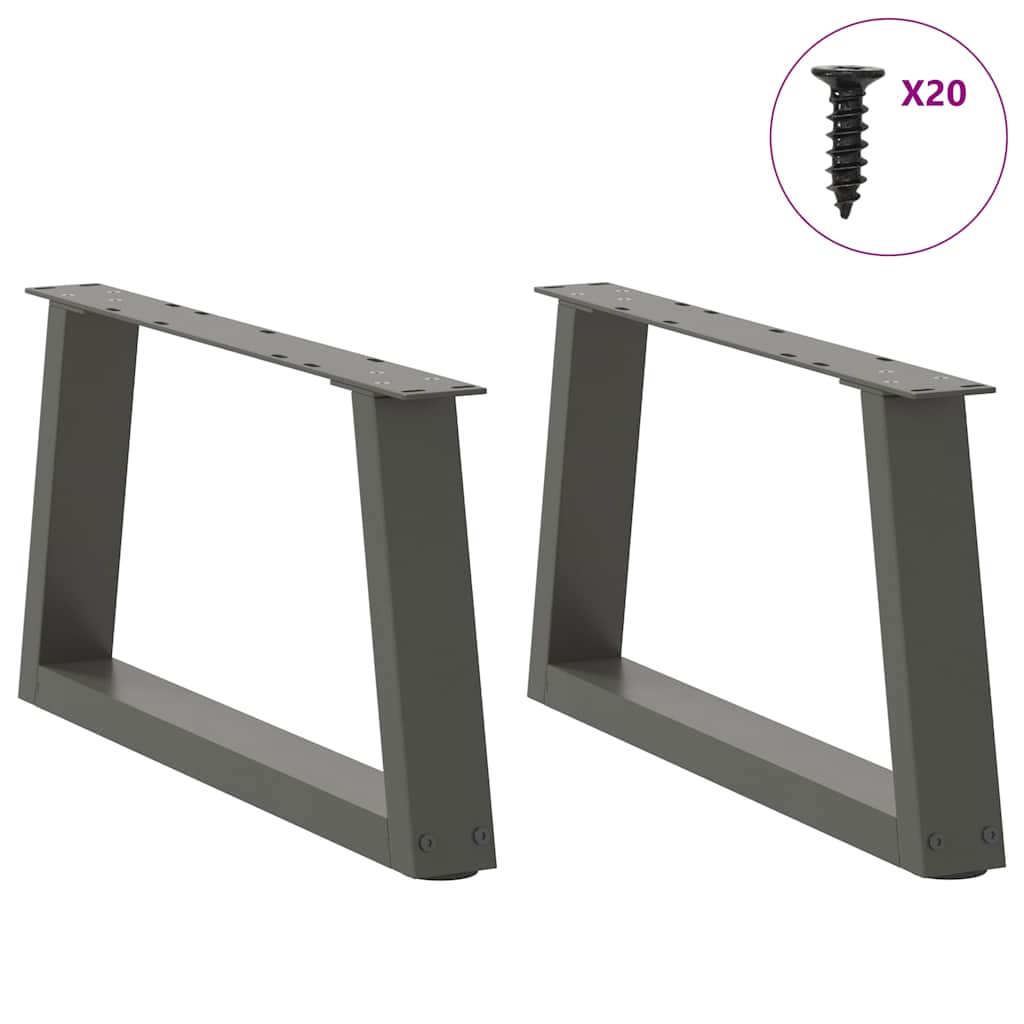 Noge za klub stolić V-oblika 2 kom antracit 50 x (30-31,3) cm čelik