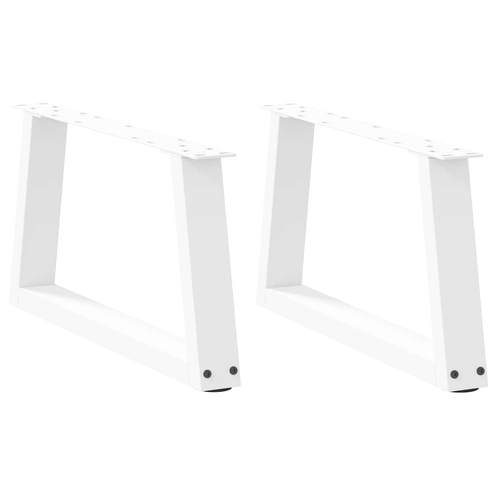 Noge za klub stolić V-oblika 2 kom Bijele 60 x (30-31,3) cm Čelik