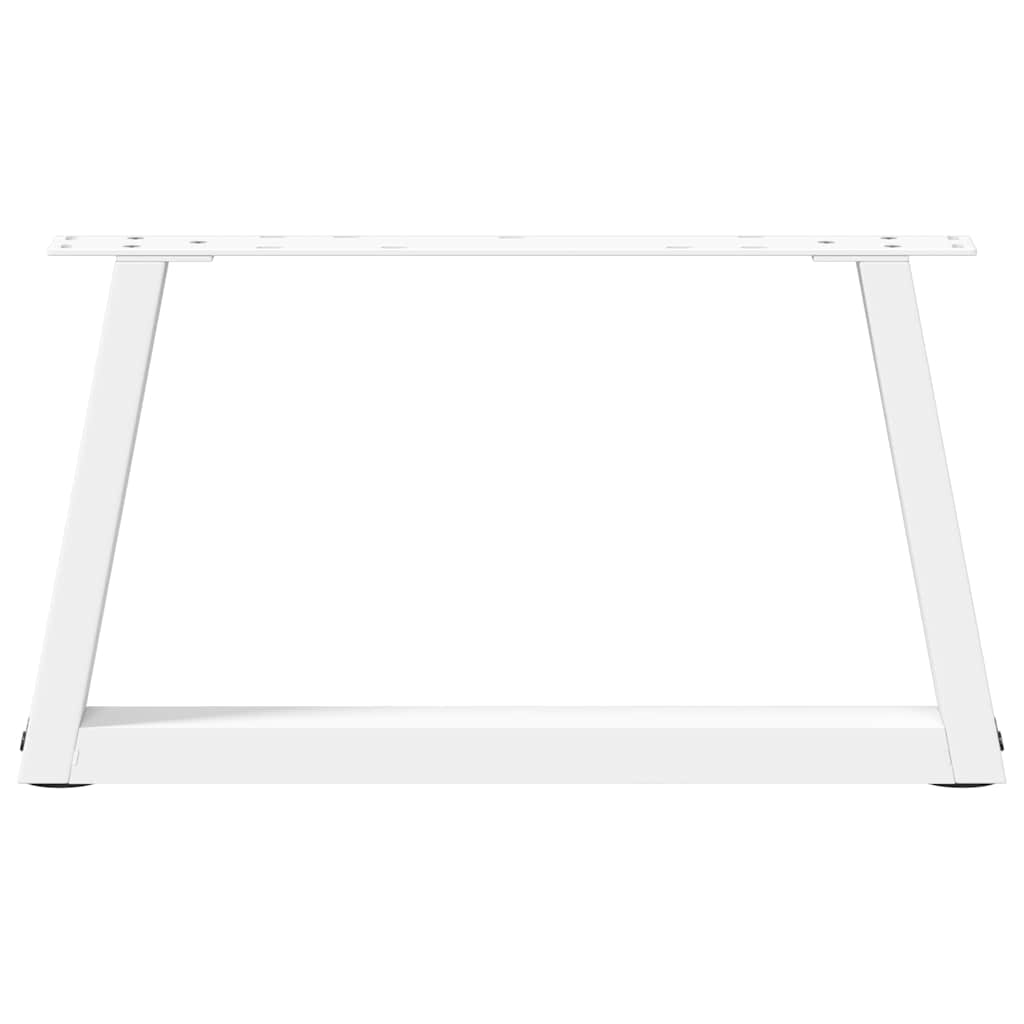 Noge za klub stolić V-oblika 2 kom Bijele 60 x (30-31,3) cm Čelik
