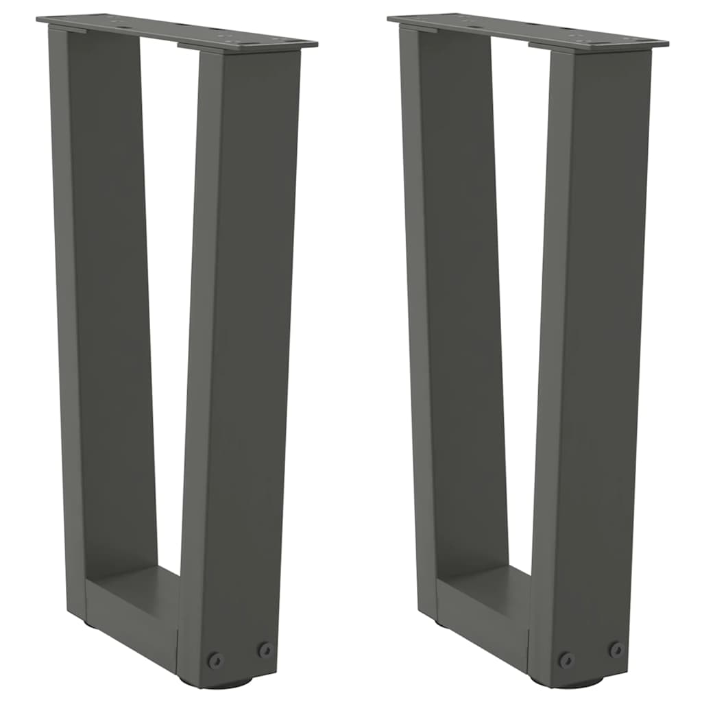 Noge za klub stolić V-oblika 2 kom antracit 28 x (42-43,3) cm čelik