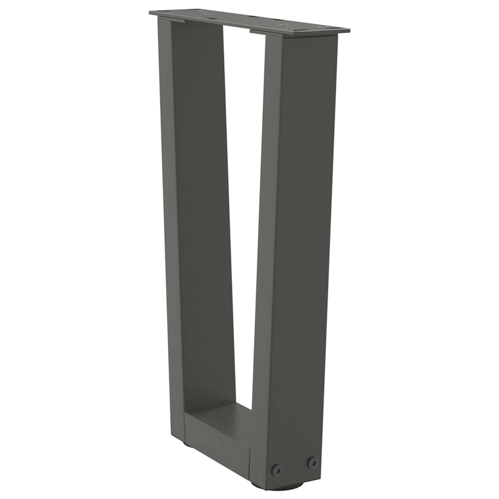 Noge za klub stolić V-oblika 2 kom antracit 28 x (42-43,3) cm čelik