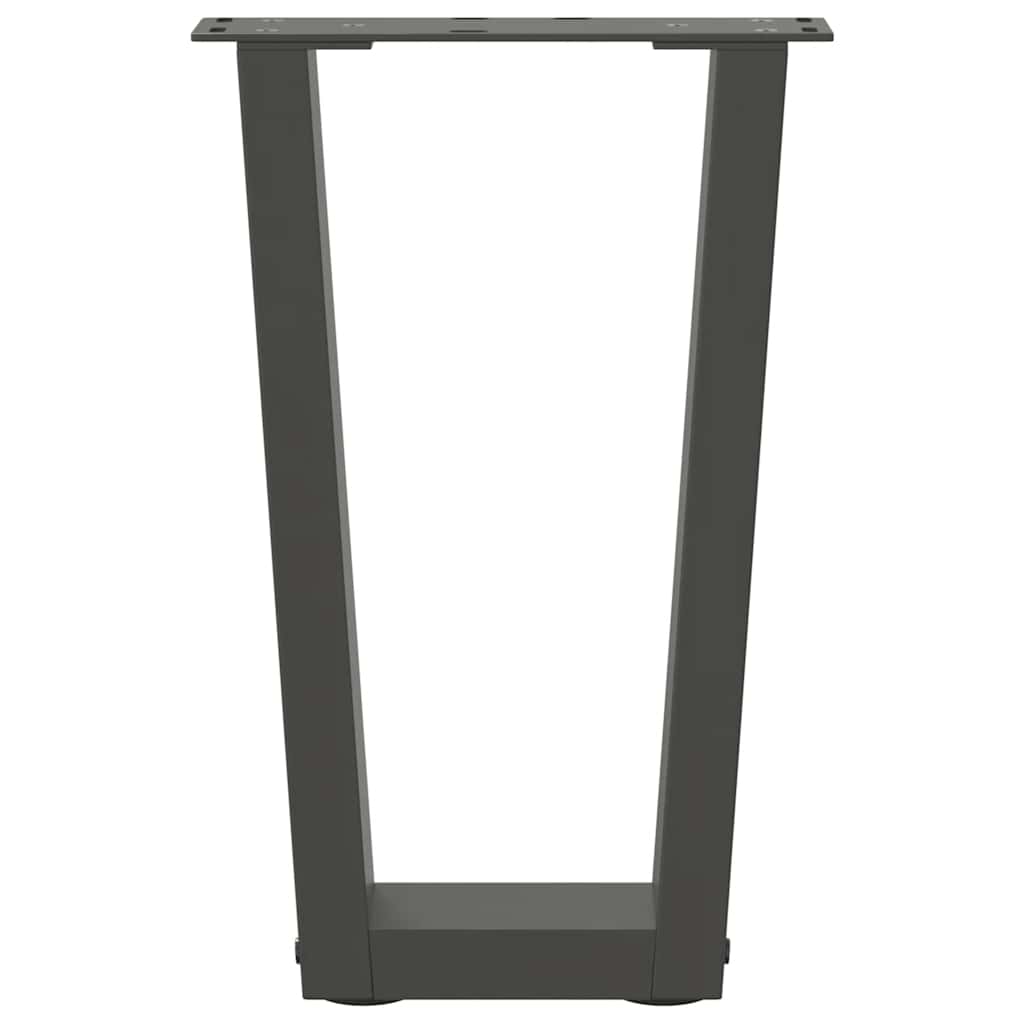 Noge za klub stolić V-oblika 2 kom antracit 28 x (42-43,3) cm čelik