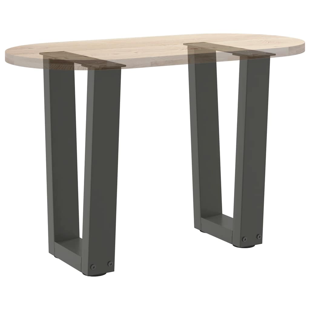 Noge za klub stolić V-oblika 2 kom antracit 28 x (42-43,3) cm čelik