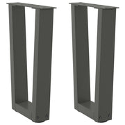 Noge za klub stolić V-oblika 2 kom antracit 38 x (42-43,3) cm čelik