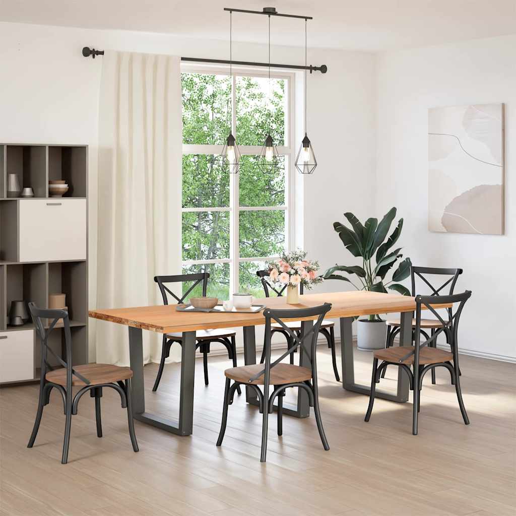 Noge za blagovaonski stol V-oblik 3 kom antracit 80 x (72-73,3) cm čelik