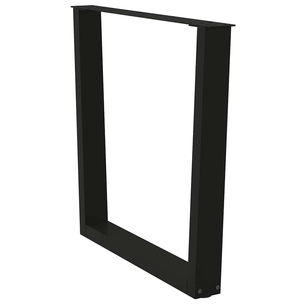 Noge za blagovaonski stol V-oblik 3 kom Crne 90 x (72-73,3) cm Čelik