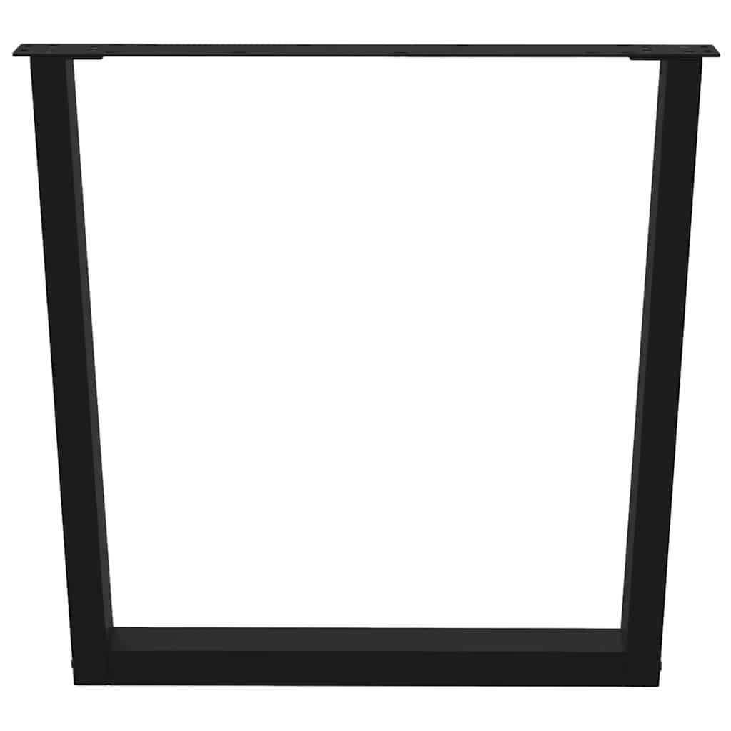 Noge za blagovaonski stol V-oblik 3 kom Crne 90 x (72-73,3) cm Čelik