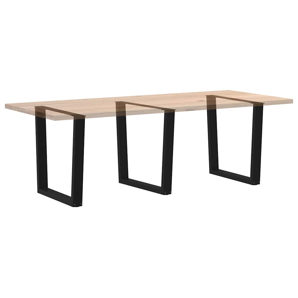 Noge za blagovaonski stol V-oblik 3 kom Crne 90 x (72-73,3) cm Čelik