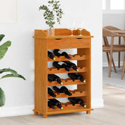 Stalak za vino Smeđa 58 x 28 x 90 cm Čvrsto borovo drvo