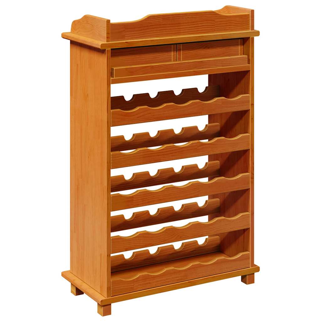 Stalak za vino Smeđa 58 x 28 x 90 cm Čvrsto borovo drvo