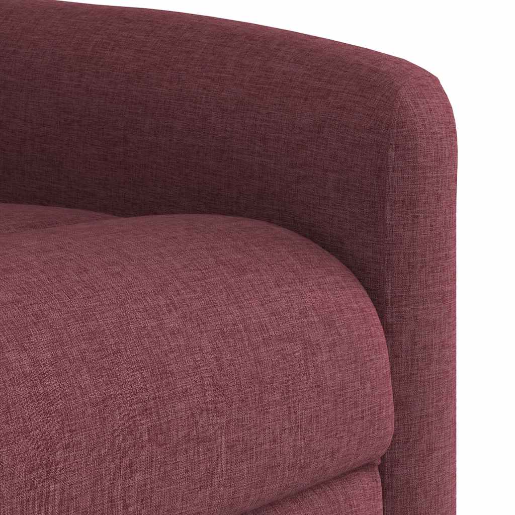 Električni masažni naslonjač od tkanine crvena boja vina