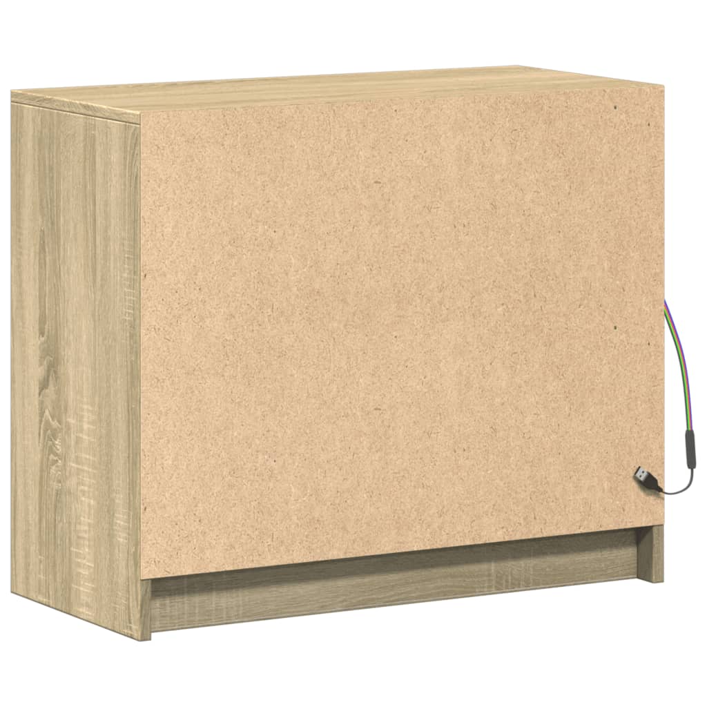 Komoda s LED boja hrasta sonome 72x34x61 cm konstruirano drvo