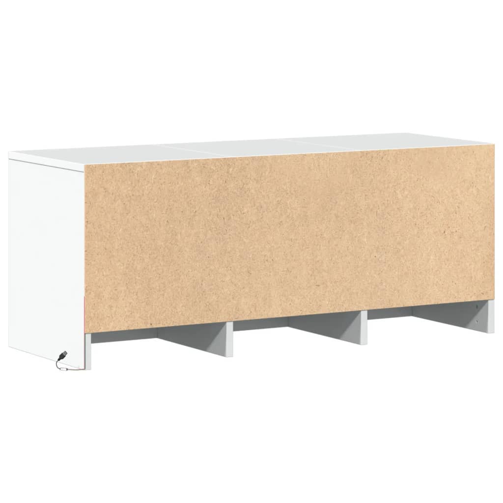 TV ormarić LED bijeli 97x34x40 cm od konstruiranog drva