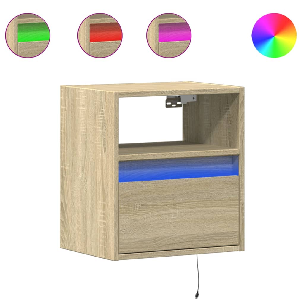 Zidni TV ormarić LED boja hrasta sonome 41x31x45 cm