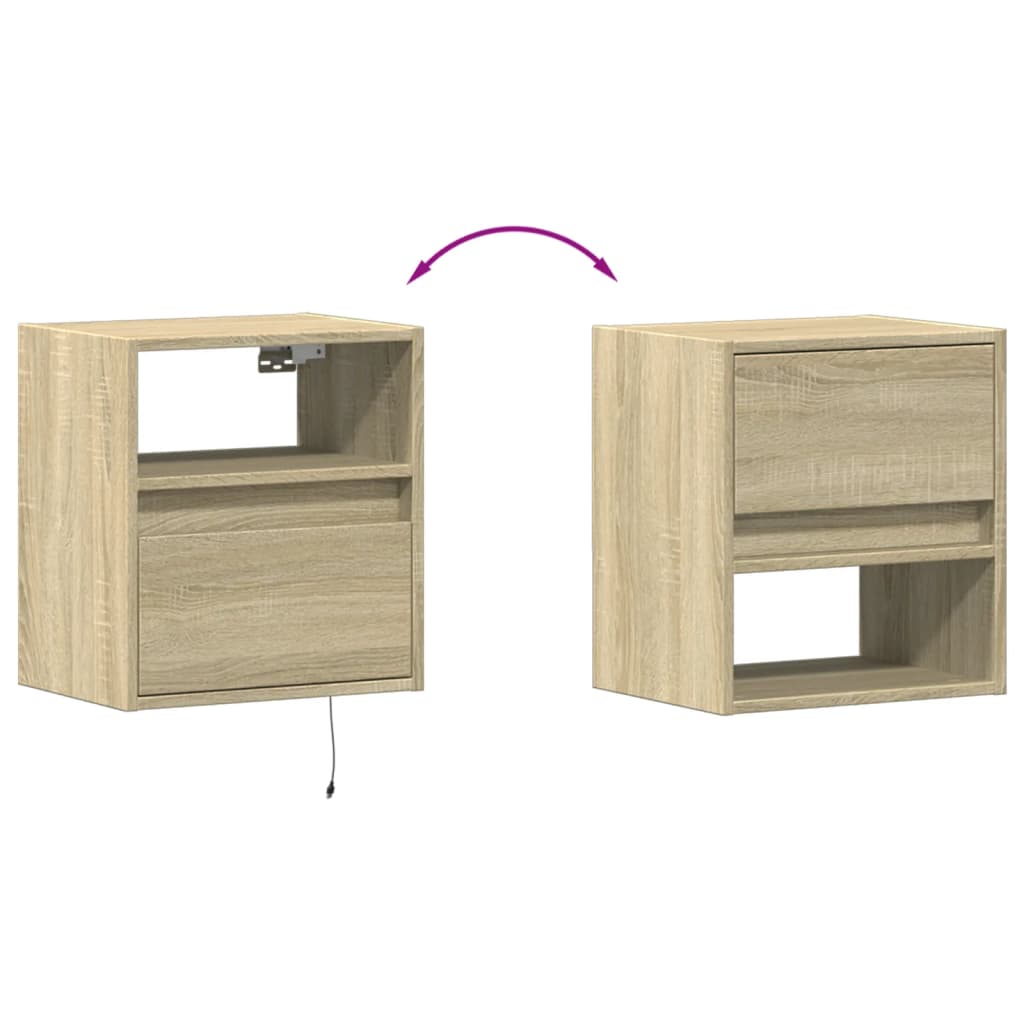 Zidni TV ormarić LED boja hrasta sonome 41x31x45 cm