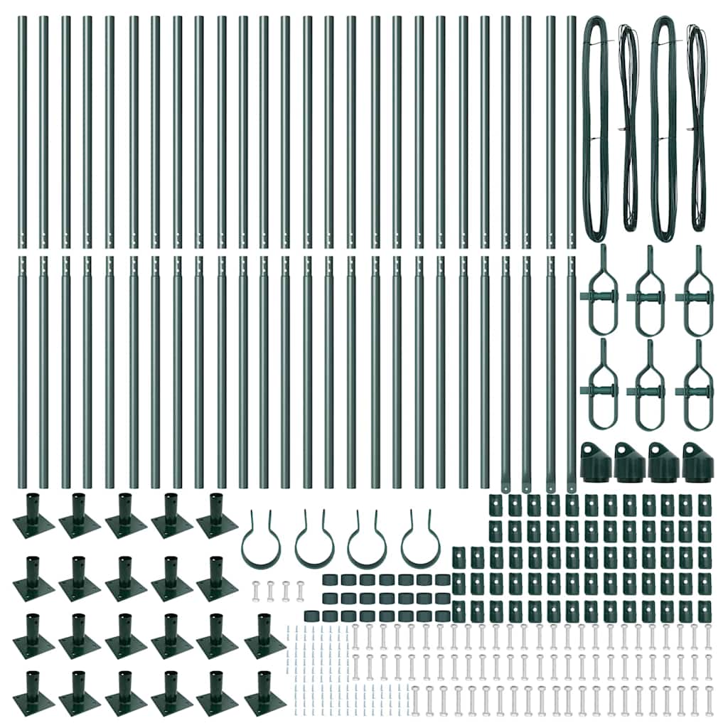Stup za ogradu 26 pcs Siva 3,2 x 3,2 x 130 cm