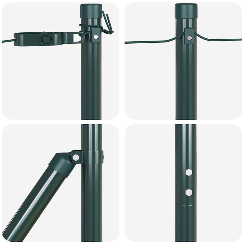Stup za ogradu 52 pcs Siva 3,2 x 3,2 x 130 cm
