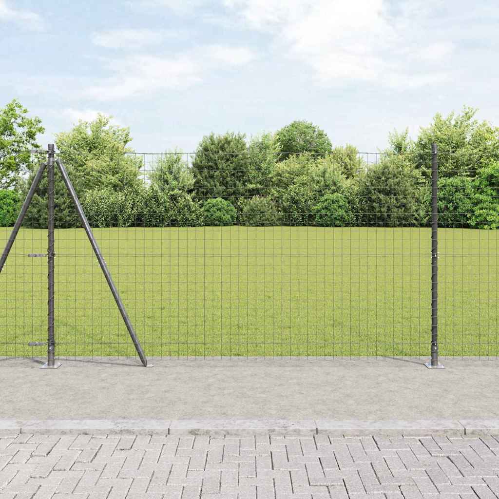 Stup za ogradu 52 pcs Siva 3,2 x 3,2 x 130 cm