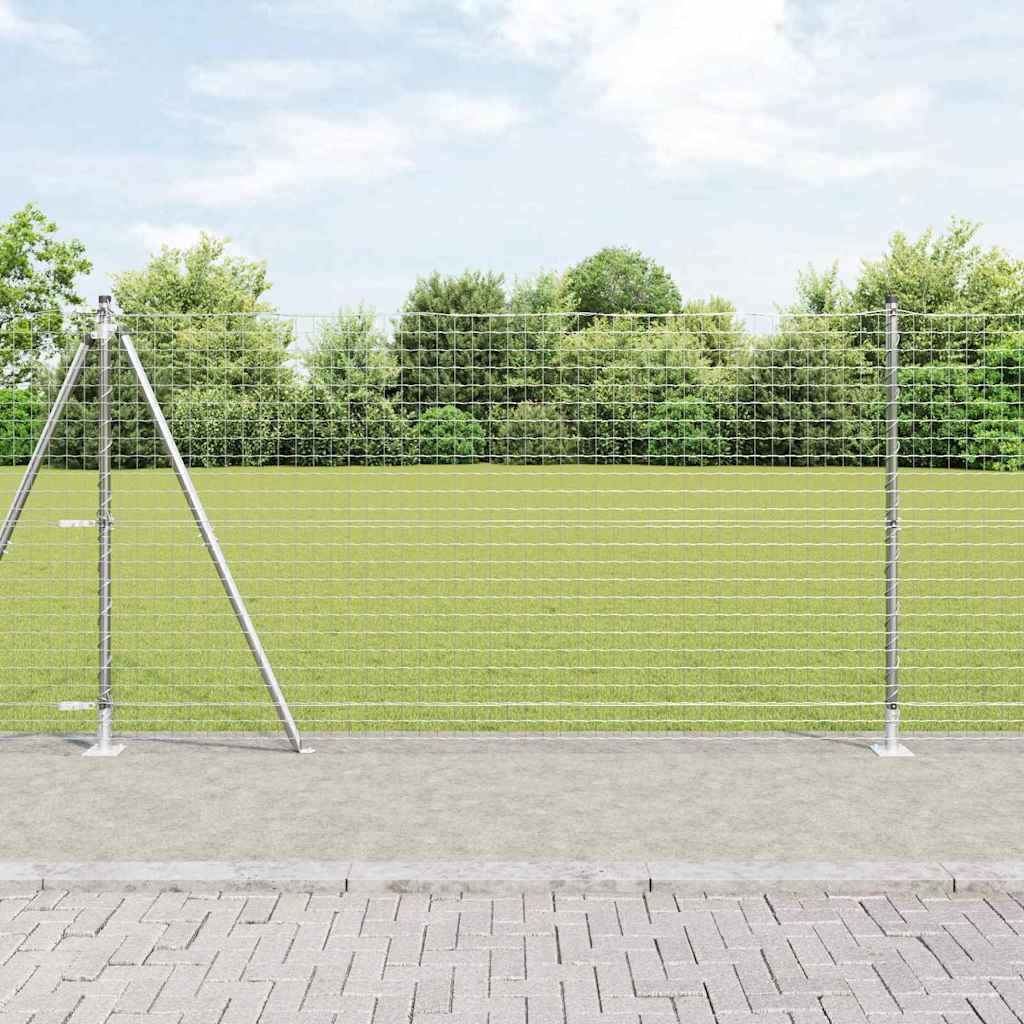 Stup za ogradu 26 pcs Siva 3,2 x 3,2 x 130 cm