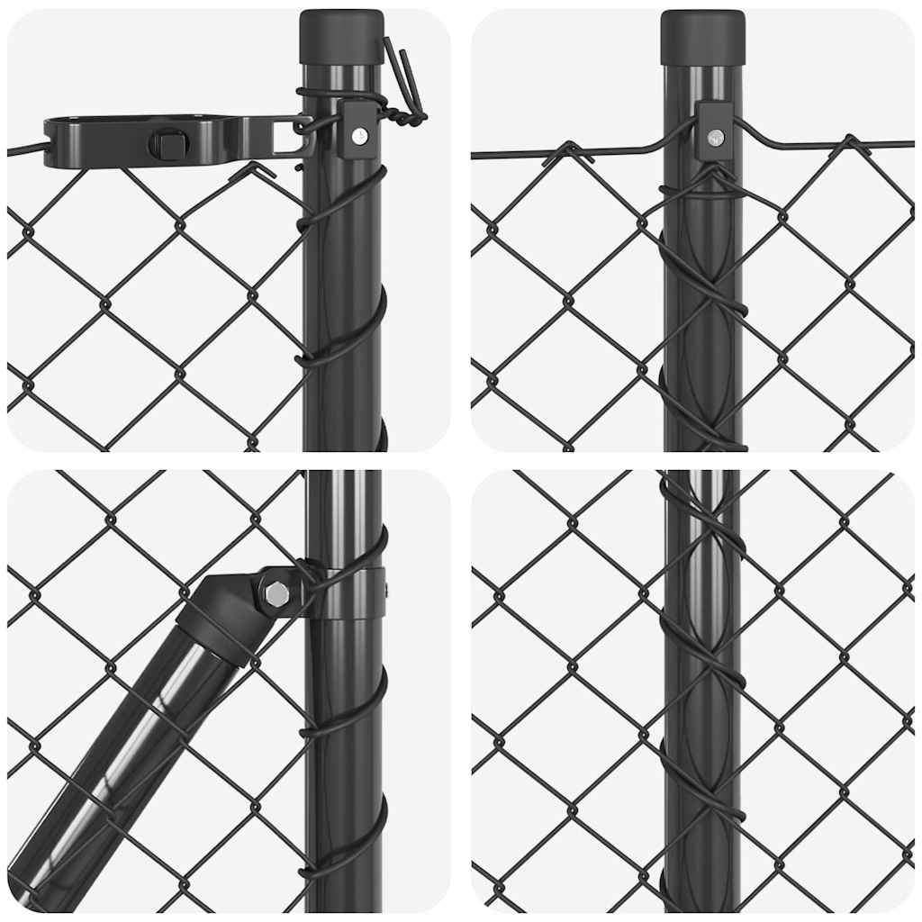 Temeljna zavarena žičana ograda 10 x 0,6 m Siva Mreža