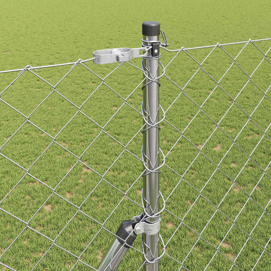 Temeljna zavarena žičana ograda 10 x 1,5 m Srebrna Mreža