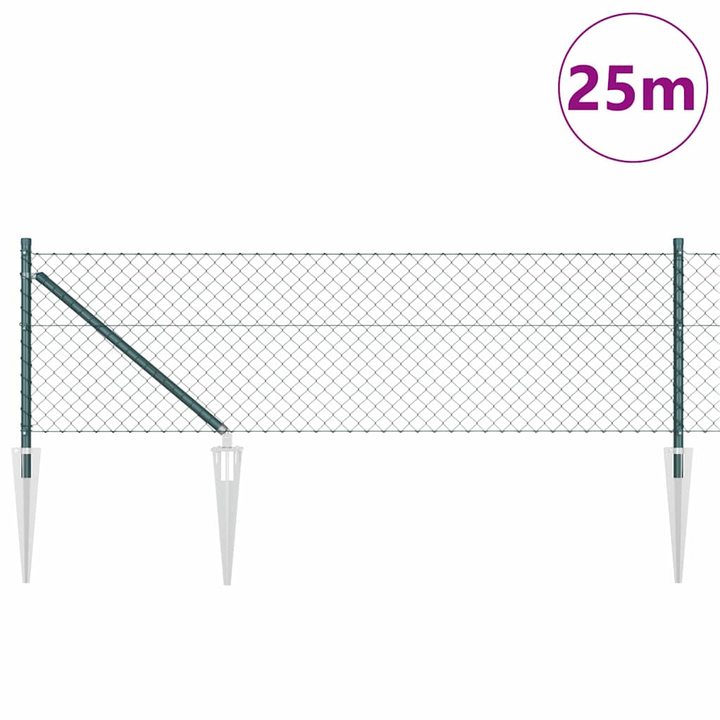 Zavareno žičano ograđivanje s bodljama 25 x 0,8 m Zelena Mreža