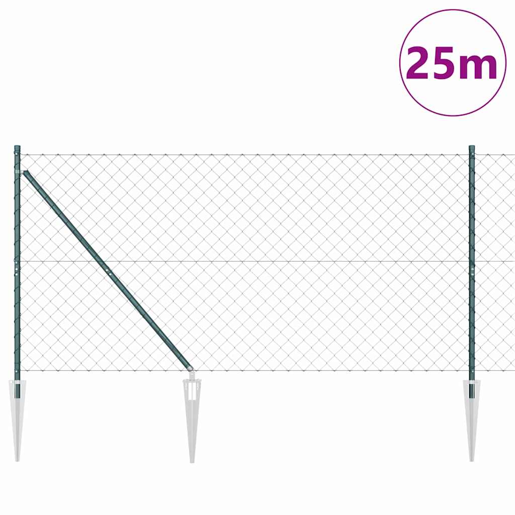 Zavareno žičano ograđivanje s bodljama 25 x 1,2 m Zelena Mreža