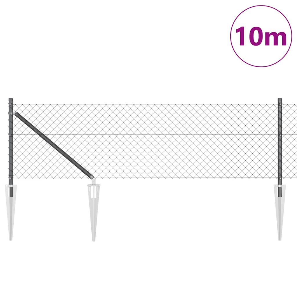Zavareno žičano ograđivanje s bodljama 10 x 0,4 m Siva Mreža