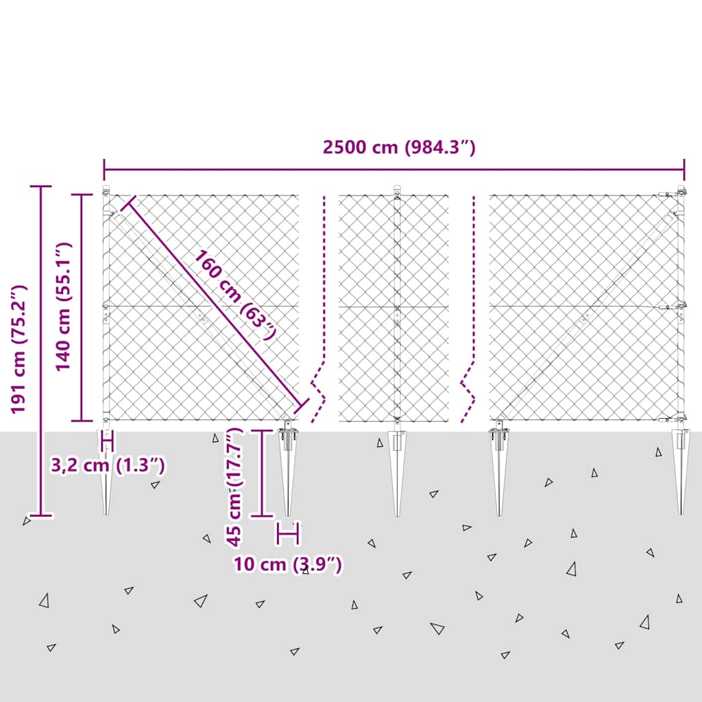 Zavareno žičano ograđivanje s bodljama 25 x 1,4 m Siva Mreža
