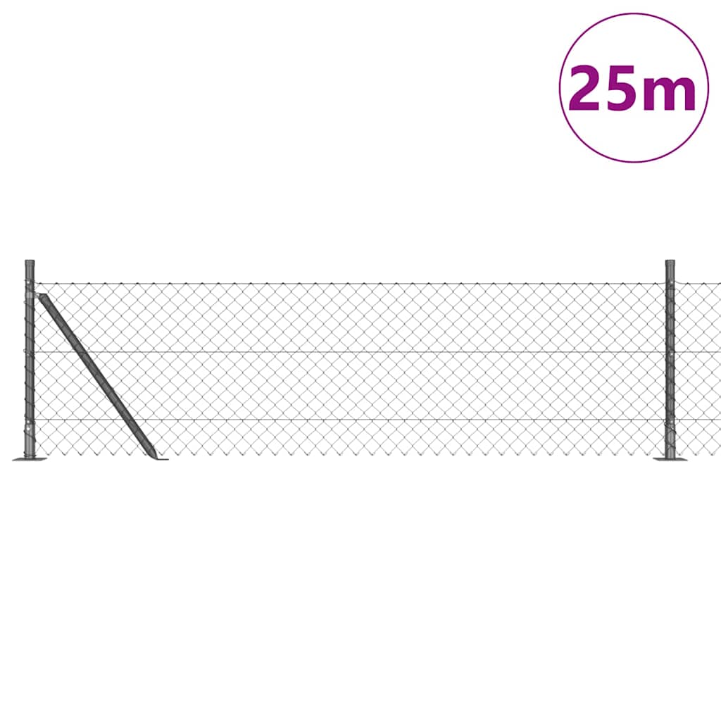 Zavareno žičano ogradno mreža s betonskom podlogom 25 x 0,6 m