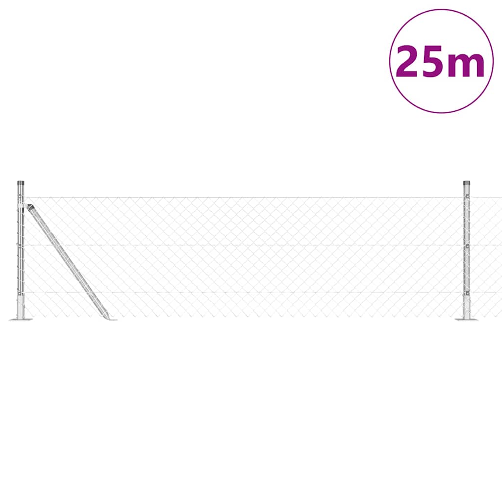Zavareno žičano ogradno mreža s betonskom podlogom 25 x 0,6 m