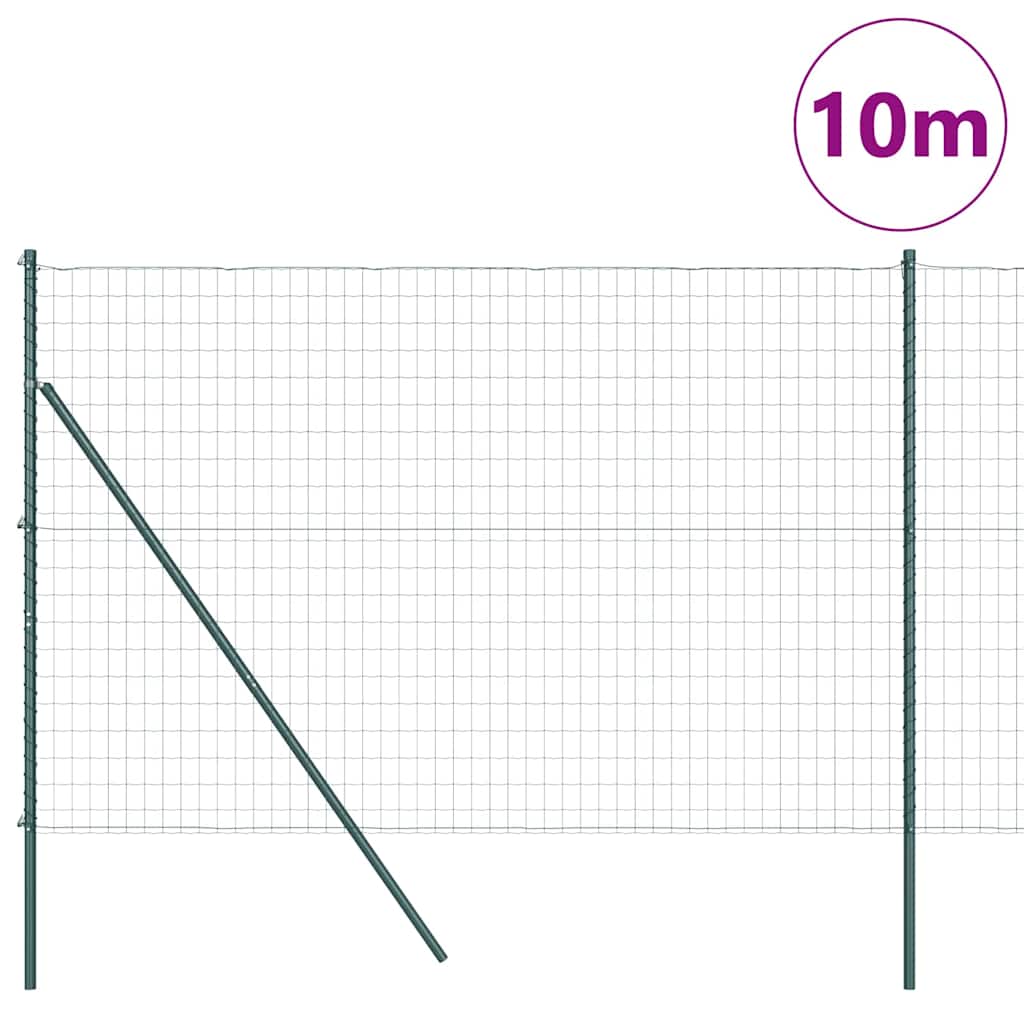 Temeljna zavarena žičana ograda 10 x 1,6 m Zelena Mreža