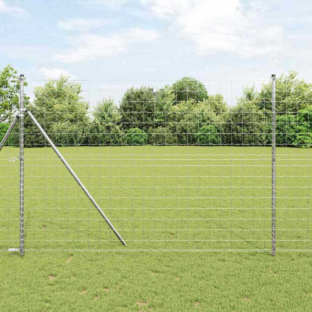Temeljna zavarena žičana ograda 10 x 1,5 m Srebrna Mreža